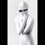 Черный кляп-шар на кожаных ремешках Anonymo