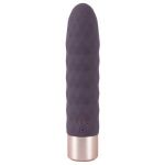 Фиолетовый мини-вибратор Elegant Diamond Vibe - 15 см.