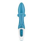 Бирюзовый вибратор-кролик Embrace Me - 21,2 см.