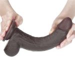 Коричневый фаллоимитатор Sliding-Skin Dong 9.0 - 23 см. 