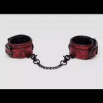 Красно-черные наручники Reversible Faux Leather Wrist Cuffs
