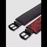 Красно-черные наручники Reversible Faux Leather Wrist Cuffs