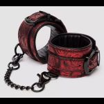 Красно-черные наручники Reversible Faux Leather Wrist Cuffs