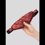 Двусторонняя красно-черная маска на глаза Reversible Faux Leather Blindfold