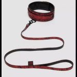 Стильный ошейник с поводком Reversible Faux Leather Collar and Lead