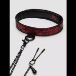Ошейник с зажимами для сосков Reversible Collar Nipple Clamps
