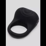 Черное эрекционное виброкольцо Sensation Rechargeable Vibrating Love Ring