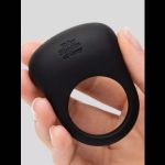 Черное эрекционное виброкольцо Sensation Rechargeable Vibrating Love Ring