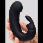 Черный мини-вибратор  кролик  Sensation Rechargeable G-Spot Rabbit Vibrator - 11,4 см.