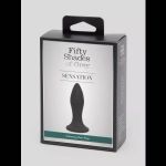 Черная анальная вибропробка Sensation Rechargeable Vibrating Butt Plug - 8,9 см.