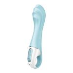 Голубой вибромассажер Air Pump Vibrator 5+ - 21 см.