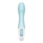 Голубой вибромассажер Air Pump Vibrator 5+ - 21 см.