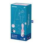 Розовый вибромассажер Air Pump Booty 5+ - 18,1 см.