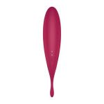 Малиновый вибромассажер Twirling Pro+