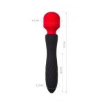 Черно-красный двусторонний вибромассажер Black&Red - 21 см.