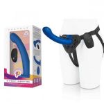 Синяя насадка Remote Control P-Spot G-Spot с черными трусиками - 20 см.