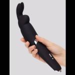 Черный вибратор Rabbit Rechargeable Wand Vibrator - 26,7 см.