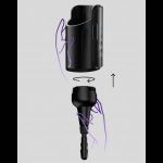 Черный полый фаллоимитатор для KIIROO Keon - 19,1 см.