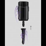 Черный полый фаллоимитатор для KIIROO Keon - 19,1 см.