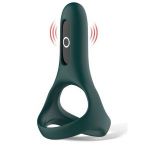 Изумрудное виброкольцо Magic Motion Rise с подхватом мошонки