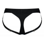 Черные трусики для насадок Heroine Lingerie Harness - size L