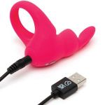 Розовое эрекционное виброкольцо Happy Rabbit Rechargeable Rabbit Cock Ring