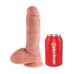 Телесный фаллоимитатор 8  Cock with Balls - 21,3 см.
