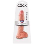 Большой фаллоимитатор с мошонкой 10  Cock with Balls на присоске - 25,4 см.