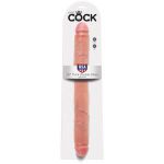 Телесный двусторонний фаллоимитатор 16  Thick Double Dildo - 40,6 см.