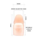 Телесная насадка-удлинитель на пенис фаллической формы - 7,5 см.