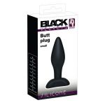 Чёрный анальный стимулятор Silicone Butt Plug Small - 9 см.