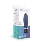 Темно-синий мини-вибратор Dalim - 10 см.