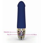 Синий вибратор для G-точки Real Deal Neal - 16,5 см.