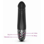 Черный вибратор с электростимуляцией Real Deal Neal - 16,5 см.