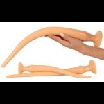 Набор из 3 телесных удлиненных анальных пробок Super Long Flexible Butt Plug Set
