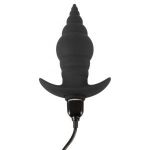 Черная анальная вибропробка RC Butt Plug - 9,6 см.