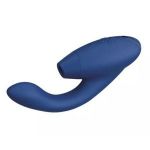 Синий вибратор Womanizer Duo 2 с бесконтактной клиторальной стимуляцией