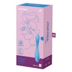 Голубой гибкий вибромассажер Satisfyer G-Spot Flex 4+ - 19 см.