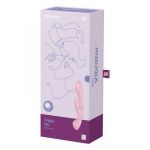 Розовый двусторонний вибратор-кролик Triple Oh
