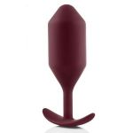 Бордовая пробка для ношения B-vibe Snug Plug 5 - 14 см.