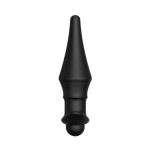 Черная перезаряжаемая анальная пробка №08 Cone-shaped butt plug - 13,5 см.