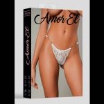 Кружевные трусики-стринги с цепочками на пояске