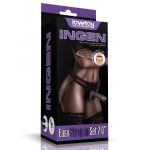 Женский темнокожий страпон Easy Strapon Set 7 Inch - 18 см.