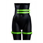 Набор для бондажа Thigh Cuffs with Belt and Handcuffs - размер S-M
