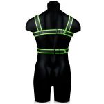Стильная портупея Body Harness с неоновым эффектом - размер L-XL