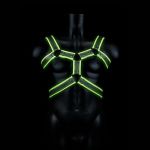 Стильная портупея Body Harness с неоновым эффектом - размер L-XL