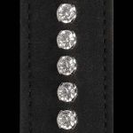 Черный ошейник с поводком Diamond Studded Collar With Leash
