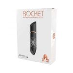 Черная перезаряжаемая вибропуля Rocket со скошенным кончиком