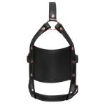 Черный намордник с кляпом-шаром Head Harness With A Gag