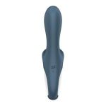 Серый анальный вибратор с функцией расширения Air Pump Booty 2